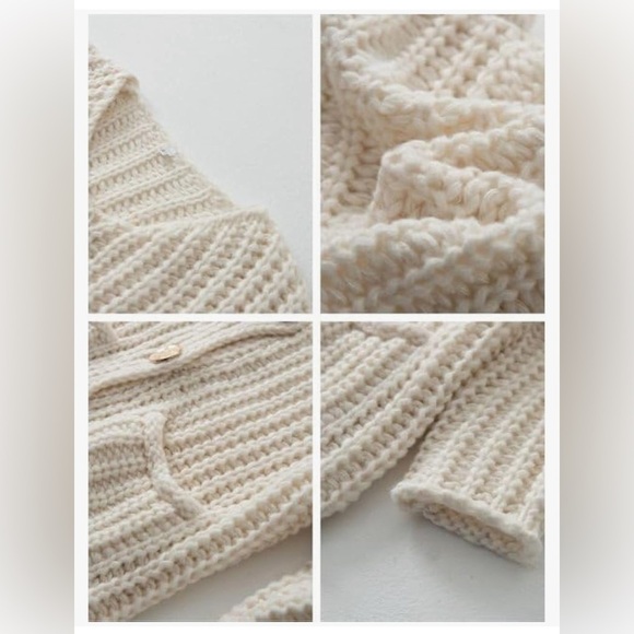 New Chunky Knit Cardigan Sweaters Long Sleeve Open Front Button Kitted Fall - Picture 9 of 16